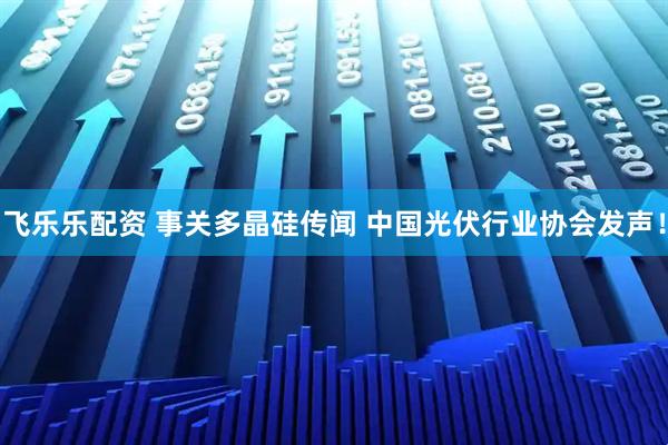 飞乐乐配资 事关多晶硅传闻 中国光伏行业协会发声！